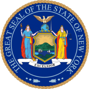 New York state seal. 