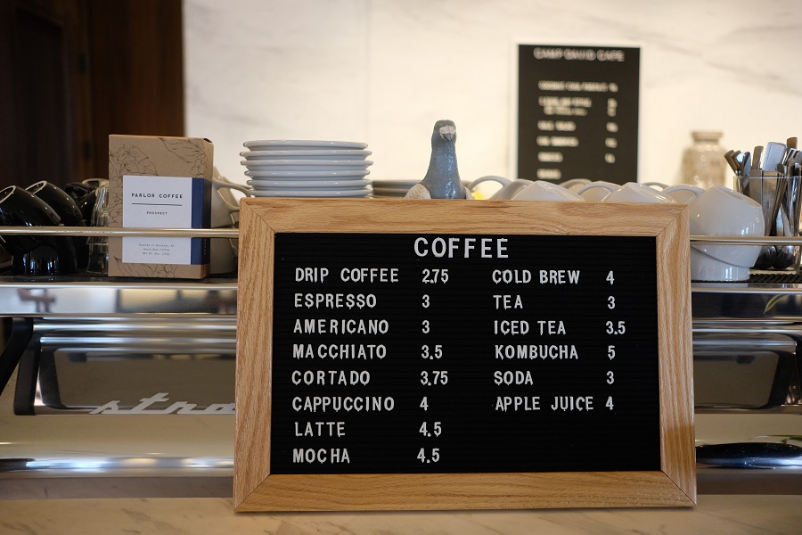 coffee shop menu board