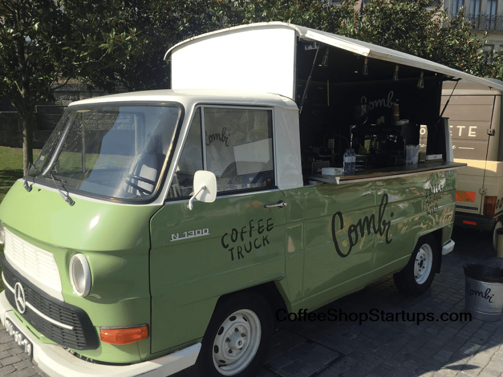 coffee van offers coffee to customers