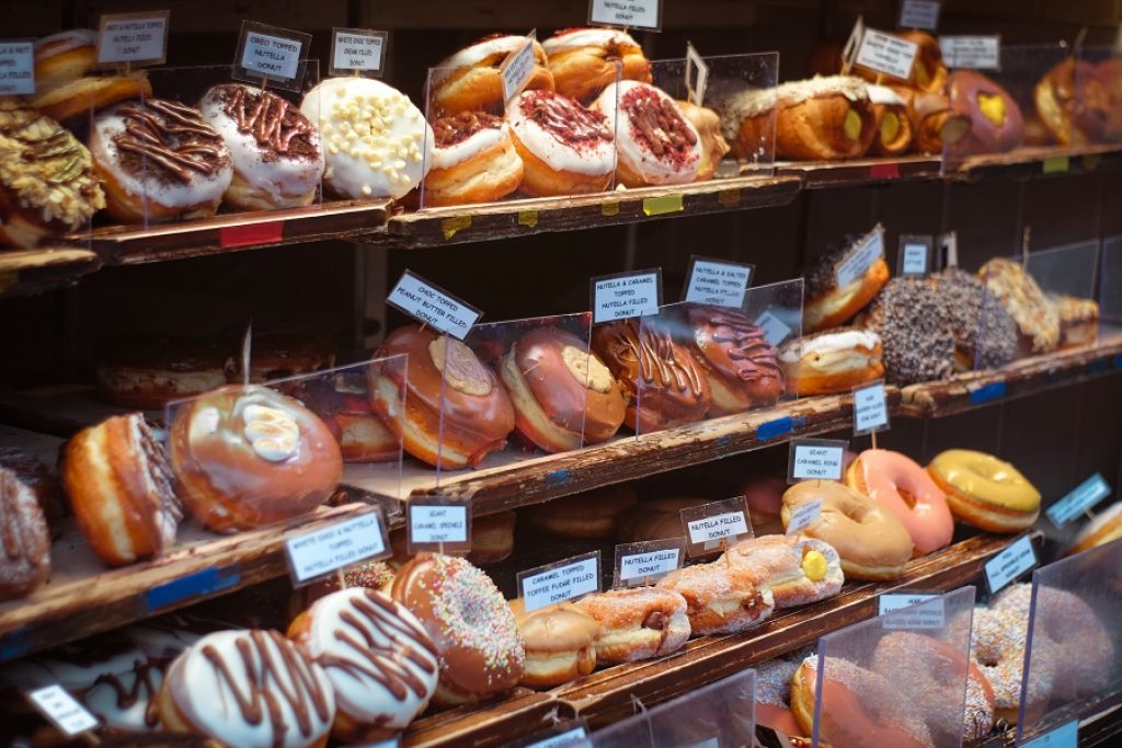 An assortment of baked goods, a coffee shop bakery business
