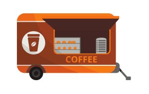 Coffee trailer layout