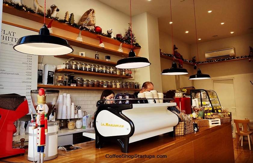 a mini cafe serve coffee.