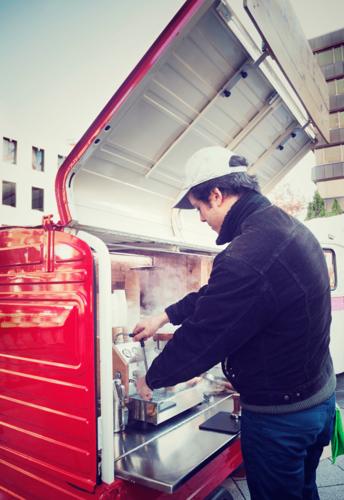 A mobile coffee business operator