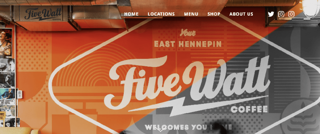 five watt coffee website designs