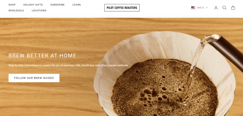 coffee shop website design